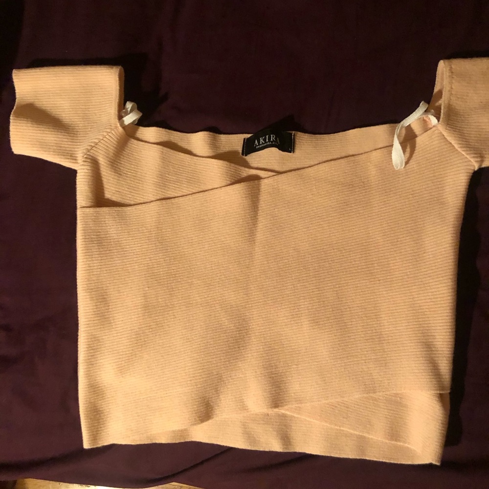 Y2K Peach crop top